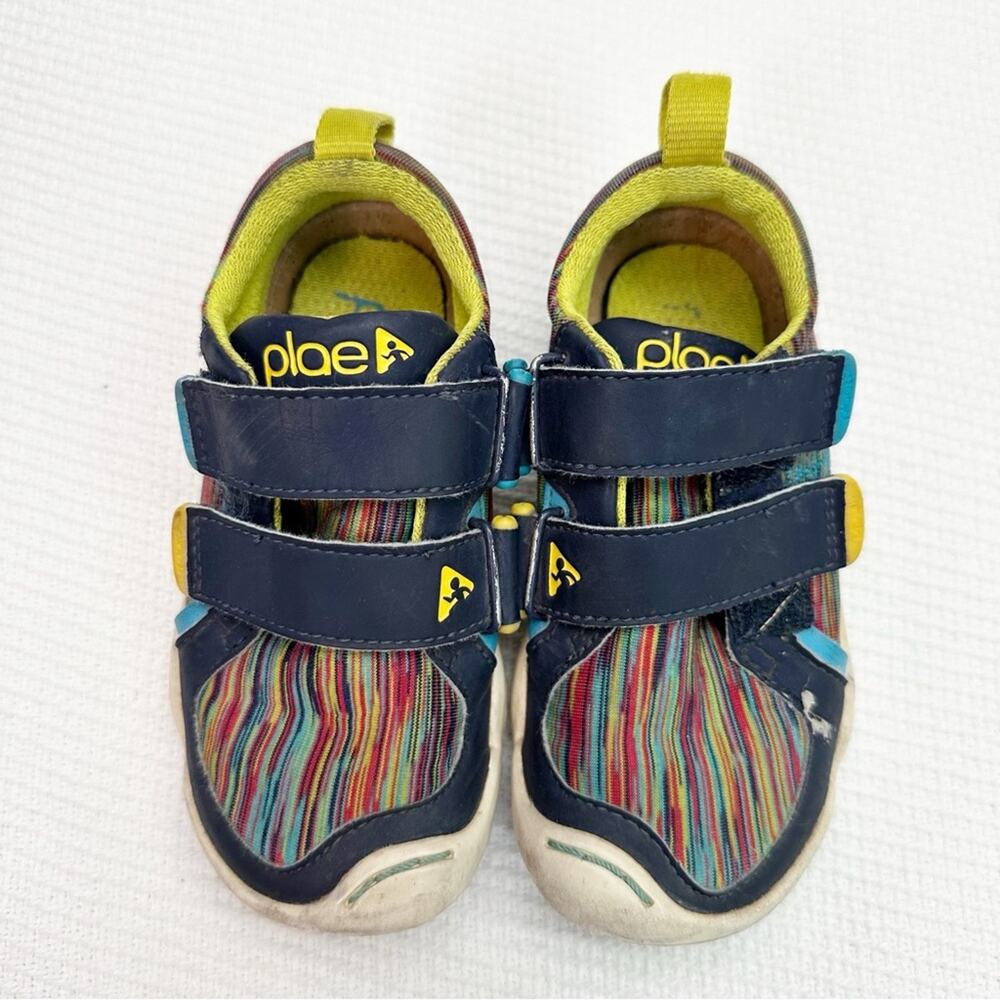 PLAE Kids Navy Multi-Color Stripe Sneakers